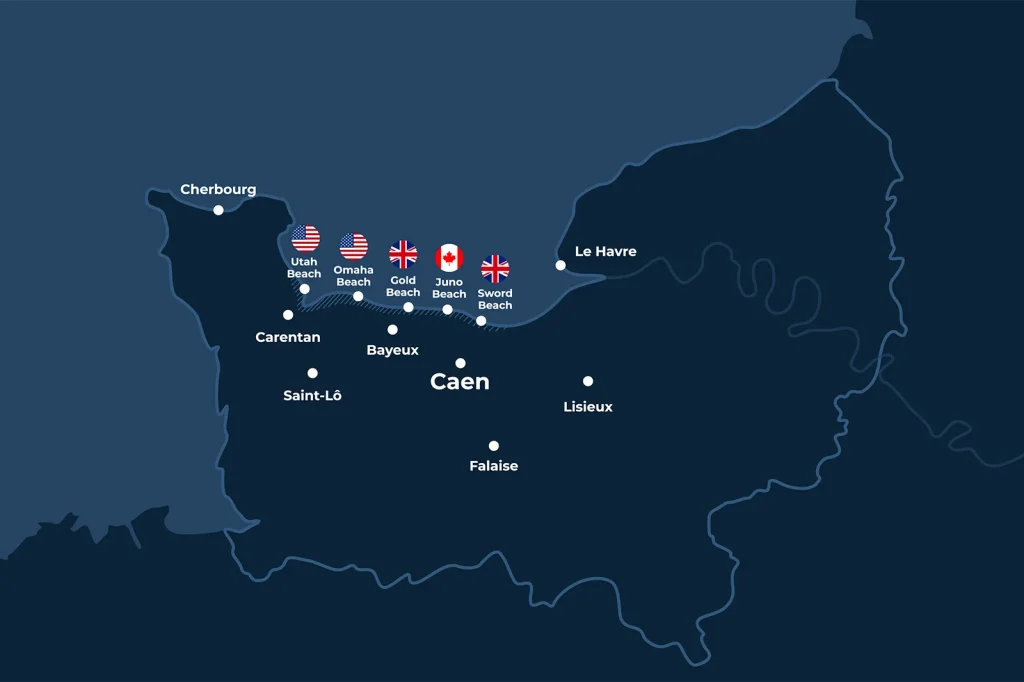 day landings beach map