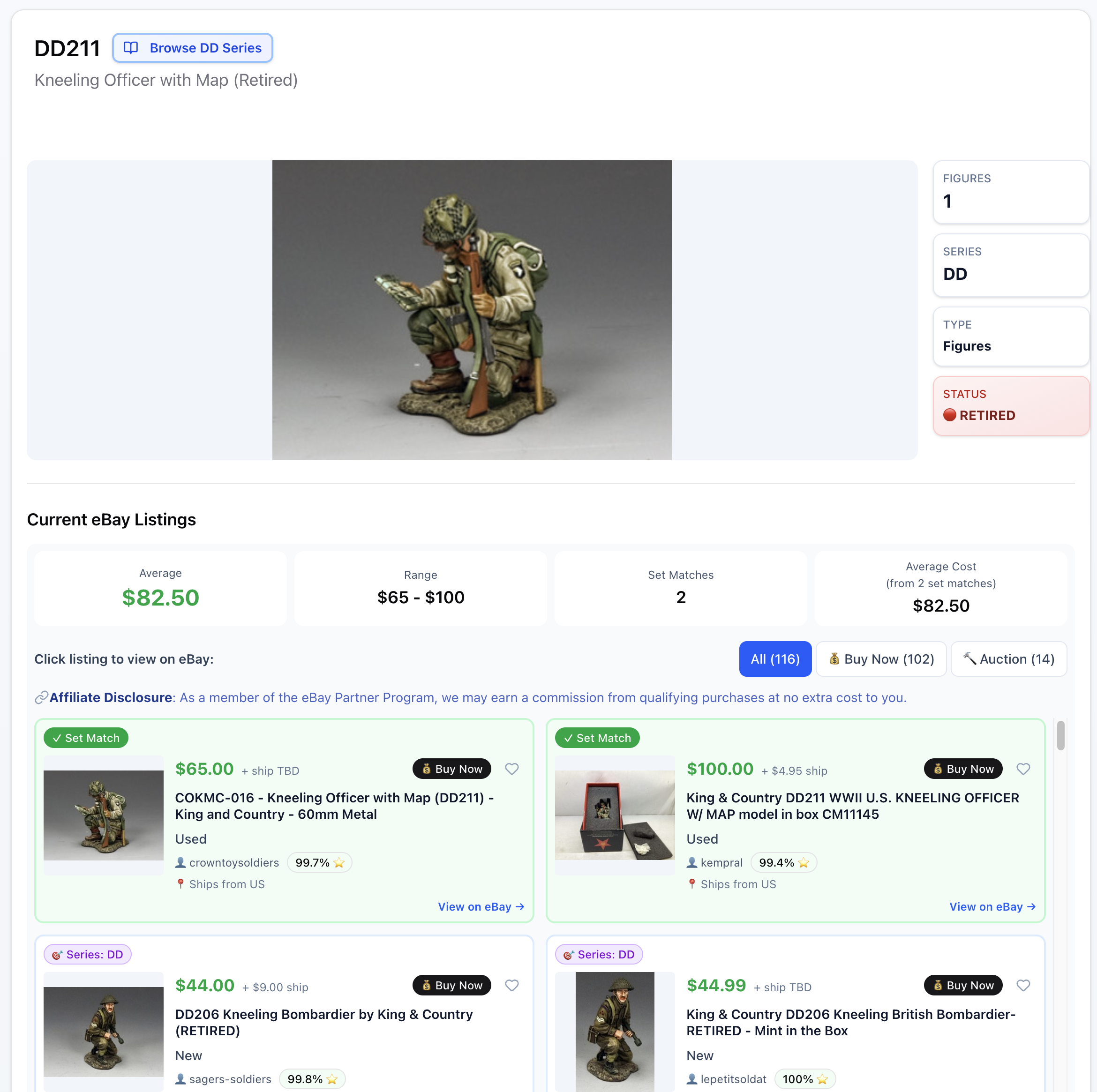 OTB Companion deal listings sorted by price