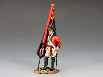 BR082A Officer with Regimantal Flag by King & Country