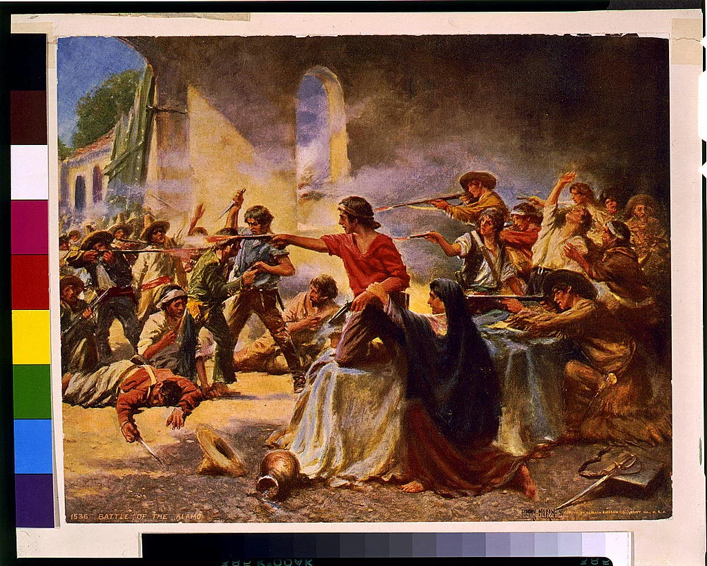 Percy Moran’s later painting of fighting at the Alamo