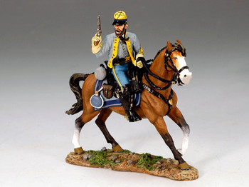 CW040 Mounted Confederate officer w/Pistol by King & Country
