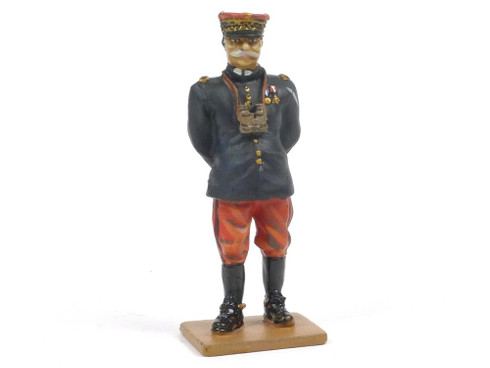 Del Prado Joseph Joffre with decorated kepi, white moustache, dark tunic and red breeches