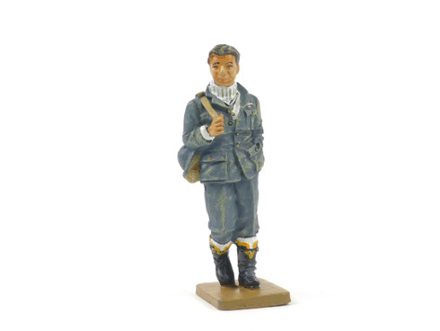 Del Prado Cobber Kain pilot figure with white scarf, goggles, shoulder strap and dark flying boots