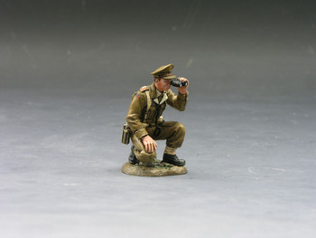 FOB024 FoB024 Kneeling British Officer with Binos by King & Country