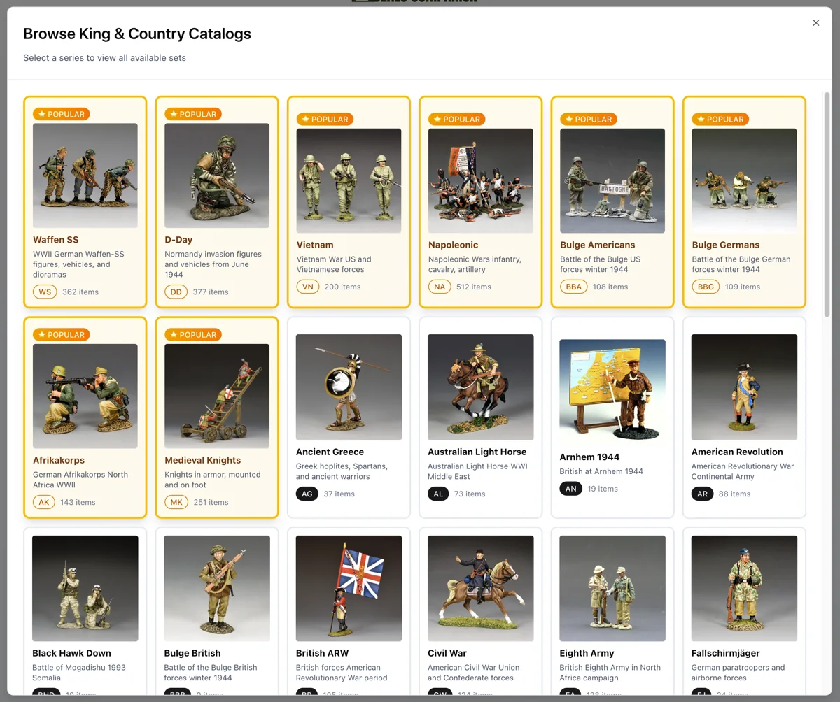 OTB Companion series catalog browser