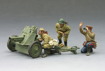 RA010 Russian Anti Tank Gun Set by King & Country