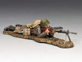 RA036 Lying Prone Machine Gunner RETIRED by King & Country