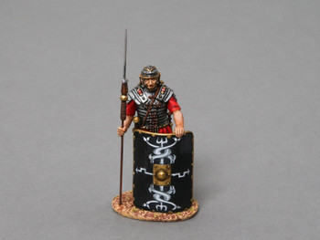 ROM002B Roman Empire 30th Legionnaire Standing Ready Black Shield by King & Country