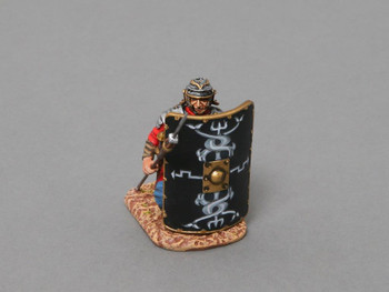 ROM006B Roman Empire Kneeling 30th Legionnaire Black Shield by Thomas Gunn