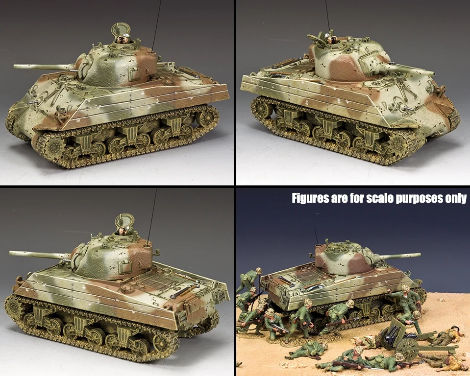 King & Country USMC053 Pacific Sherman shown from multiple angles