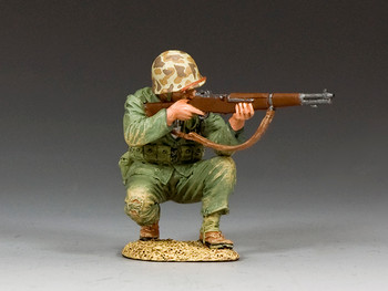 USMC020 Crouching Marine Firing Rifle by King & Country