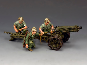 USMC041 75mm Pack Howitzer & Crew by King & Country