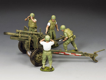 VN075 The USMC Artillery 105mm Howitzer & Crew Set by King & Country